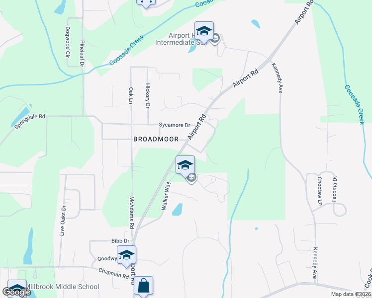 map of restaurants, bars, coffee shops, grocery stores, and more near 5362-5466 Airport Road in Millbrook