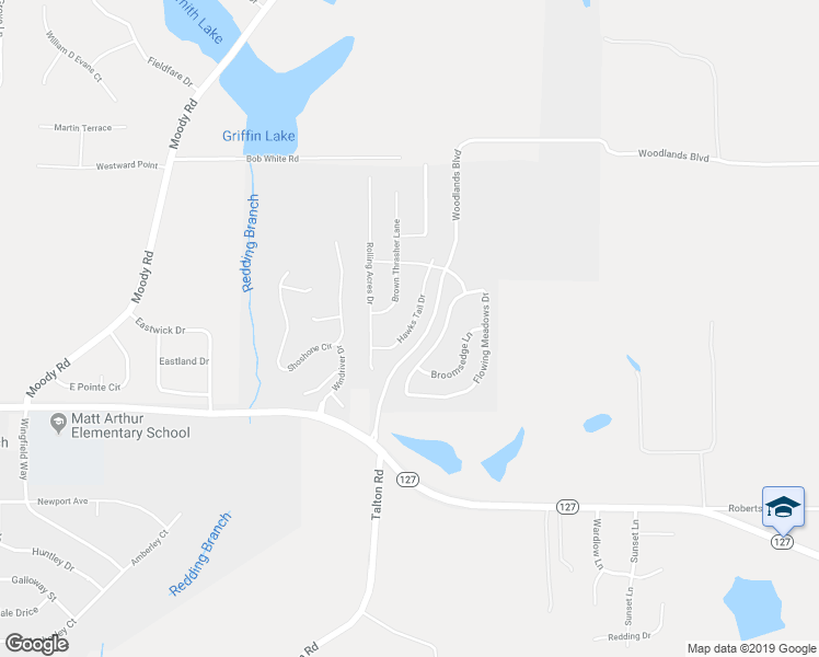 map of restaurants, bars, coffee shops, grocery stores, and more near 108 Hawks Tail Drive in Kathleen