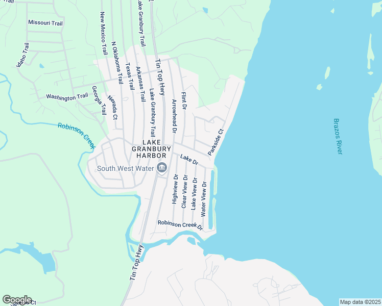 map of restaurants, bars, coffee shops, grocery stores, and more near 5708 Parkside Court in Granbury