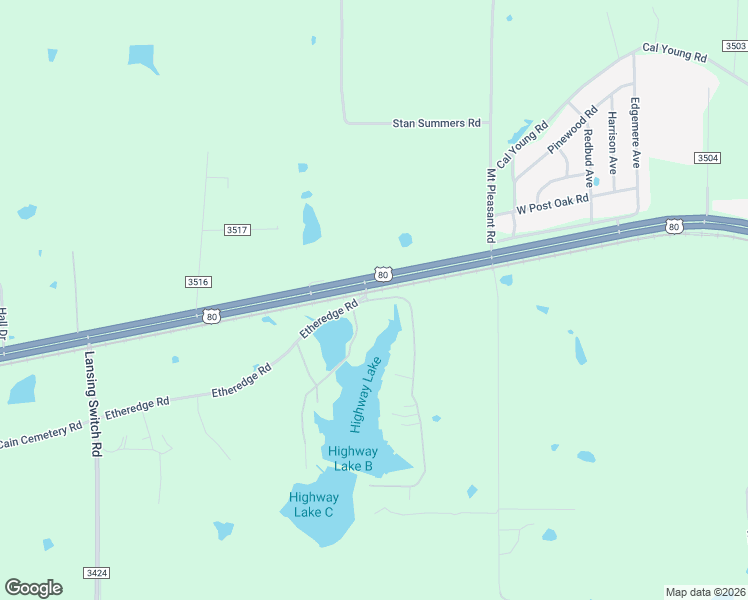 map of restaurants, bars, coffee shops, grocery stores, and more near 130 Private Road 3437 in Longview