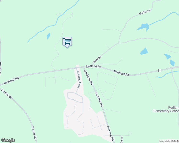 map of restaurants, bars, coffee shops, grocery stores, and more near 5870 Jackson Road in Wetumpka