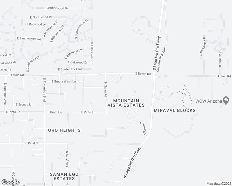 map of restaurants, bars, coffee shops, grocery stores, and more near 16645 North Windmill Place in Tucson