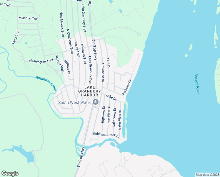 map of restaurants, bars, coffee shops, grocery stores, and more near 5708 Parkside Court in Granbury