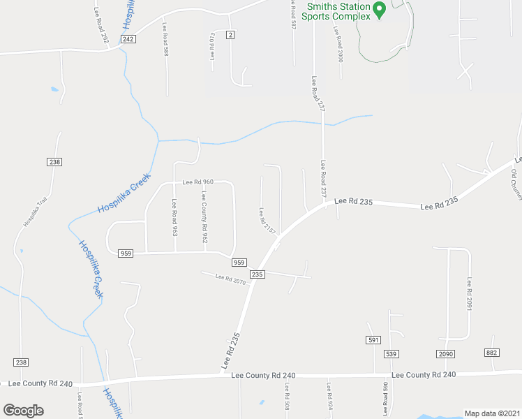 map of restaurants, bars, coffee shops, grocery stores, and more near 100 Lee Road 2157 in Smiths Station