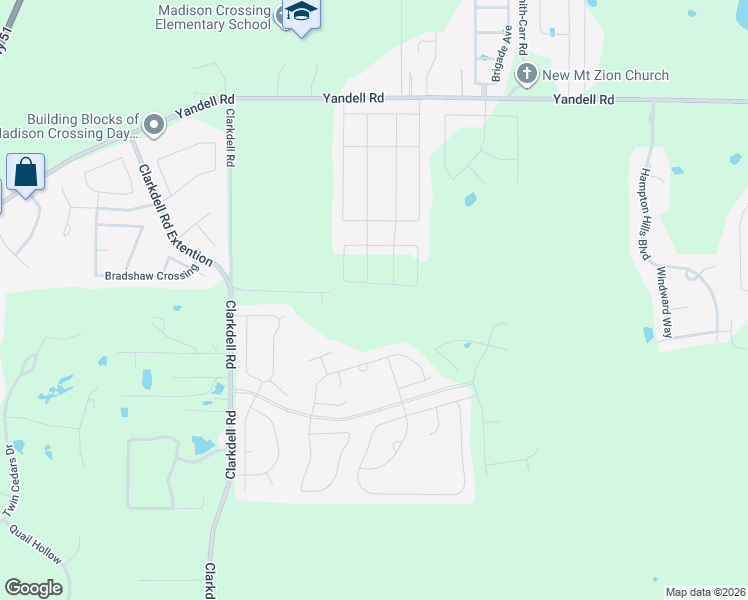 map of restaurants, bars, coffee shops, grocery stores, and more near Oakfield Boulevard in Canton