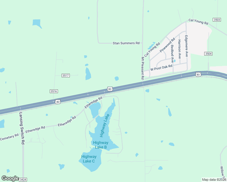 map of restaurants, bars, coffee shops, grocery stores, and more near 130 Private Road 3437 in Longview