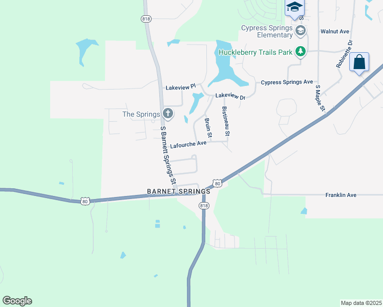 map of restaurants, bars, coffee shops, grocery stores, and more near 2935 Lafourche Avenue in Ruston