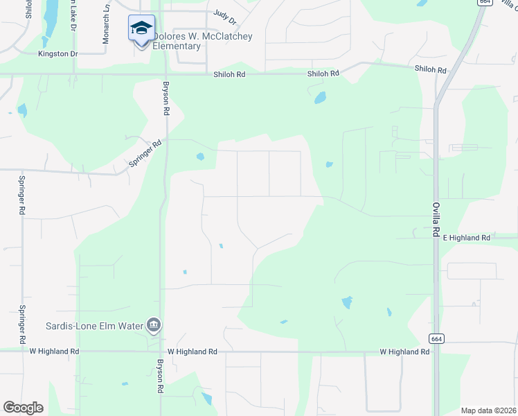 map of restaurants, bars, coffee shops, grocery stores, and more near 2710 Creek Crossing Lane in Midlothian