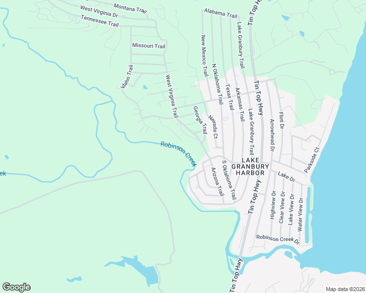 map of restaurants, bars, coffee shops, grocery stores, and more near 5801 Archery Court in Granbury