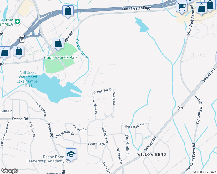 map of restaurants, bars, coffee shops, grocery stores, and more near 5041 Donna Sue Drive in Columbus