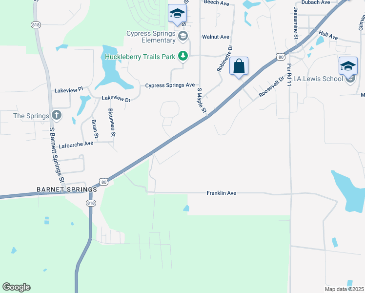 map of restaurants, bars, coffee shops, grocery stores, and more near 2302 Rusty Lane in Ruston