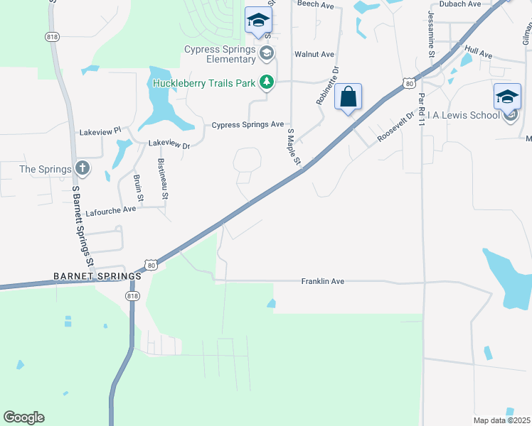 map of restaurants, bars, coffee shops, grocery stores, and more near 2302 Rusty Lane in Ruston