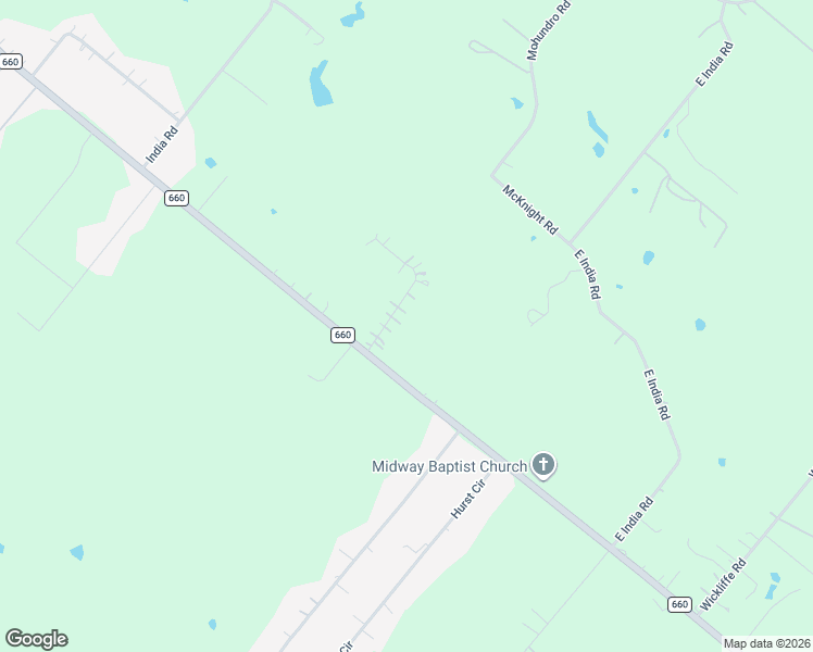 map of restaurants, bars, coffee shops, grocery stores, and more near 106 Navajo Road in Ferris