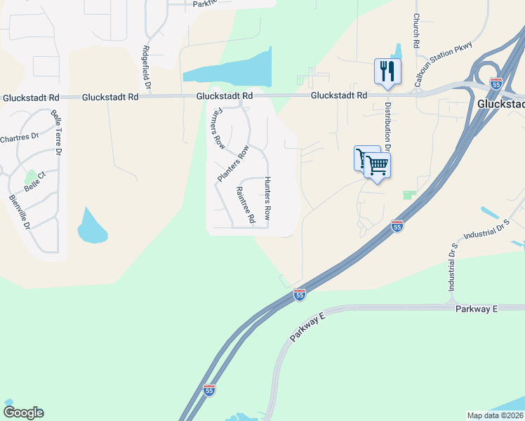 map of restaurants, bars, coffee shops, grocery stores, and more near 133 Hunters Row in Madison
