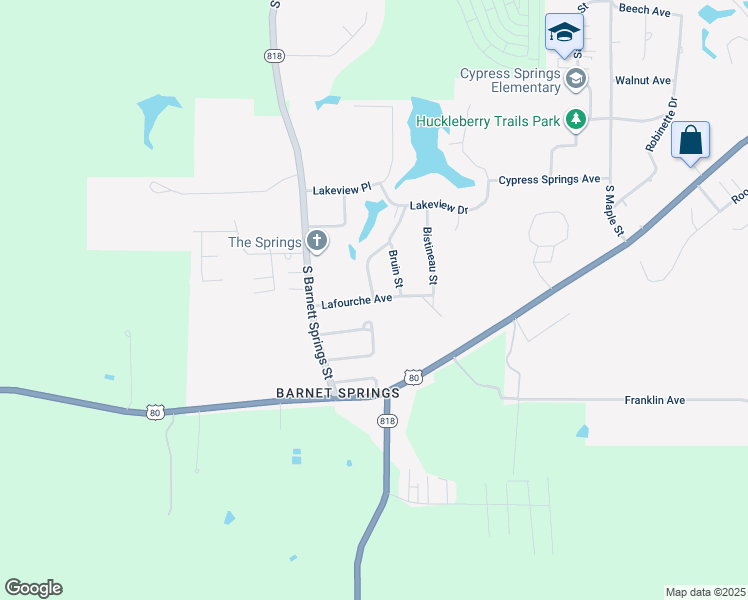 map of restaurants, bars, coffee shops, grocery stores, and more near 2935 Lafourche Avenue in Ruston
