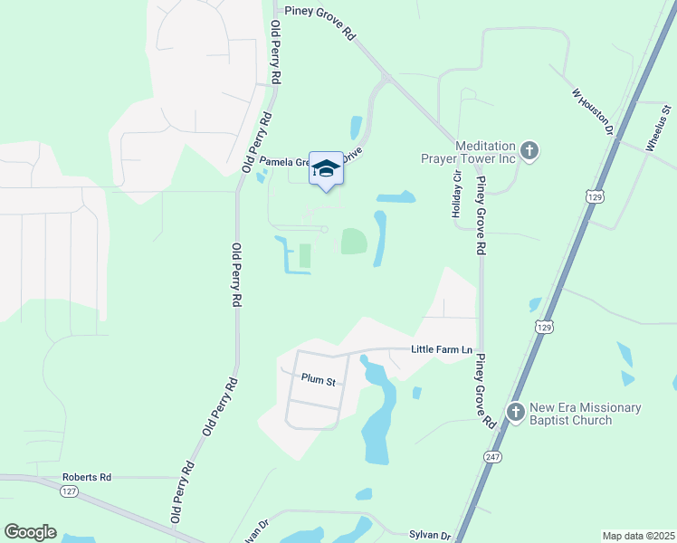 map of restaurants, bars, coffee shops, grocery stores, and more near 2350 Houston Lake Road in Kathleen
