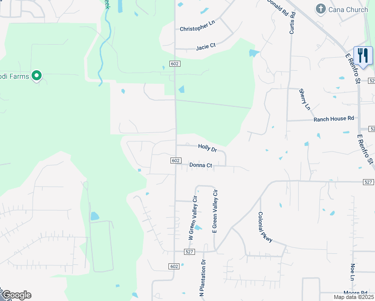 map of restaurants, bars, coffee shops, grocery stores, and more near 616 Holly Drive in Burleson