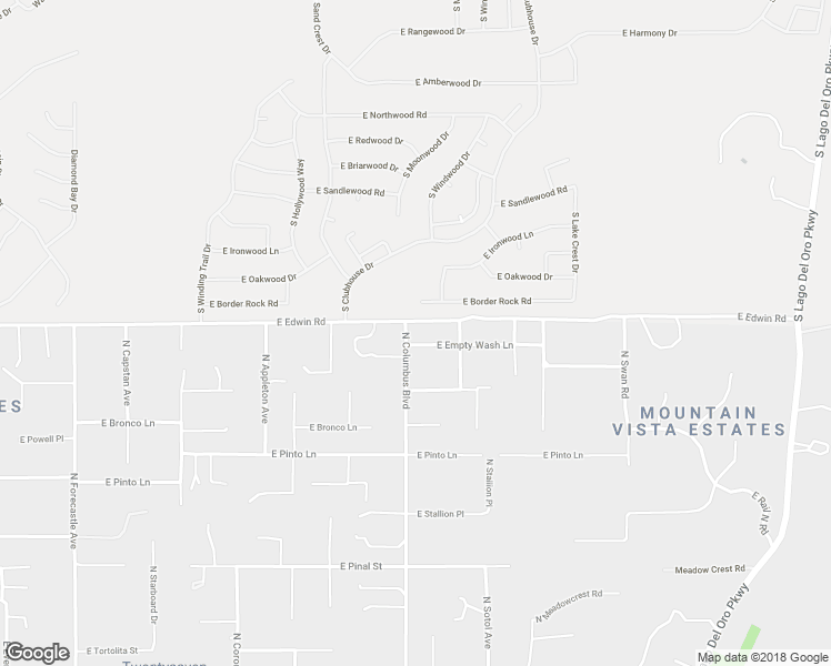 map of restaurants, bars, coffee shops, grocery stores, and more near 16780 North Columbus Boulevard in Tucson
