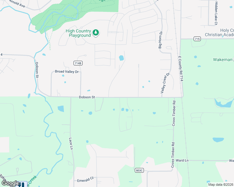 map of restaurants, bars, coffee shops, grocery stores, and more near 290 West County Road 714 in Burleson