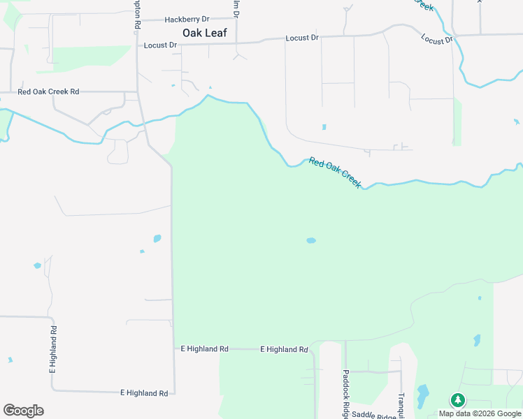 map of restaurants, bars, coffee shops, grocery stores, and more near 2004 Willow Bend Drive in Oak Leaf