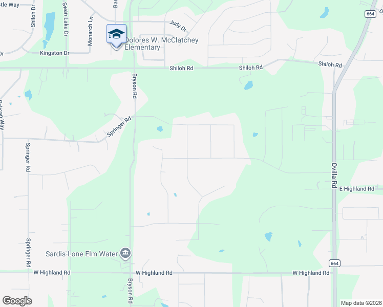 map of restaurants, bars, coffee shops, grocery stores, and more near 2710 Creek Crossing Lane in Midlothian