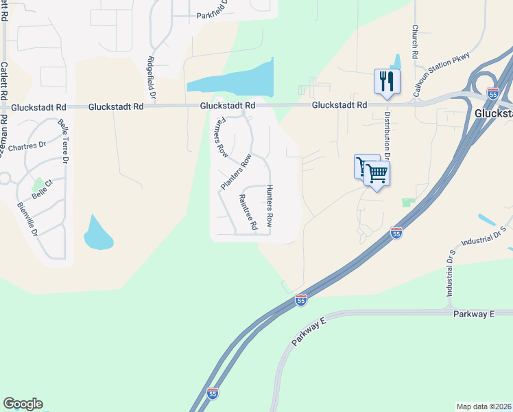map of restaurants, bars, coffee shops, grocery stores, and more near 133 Hunters Row in Madison