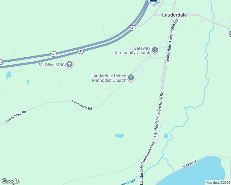 map of restaurants, bars, coffee shops, grocery stores, and more near 3586 Lauderdale Road in Lauderdale