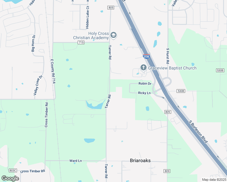 map of restaurants, bars, coffee shops, grocery stores, and more near 1537 Tarver Road in Burleson