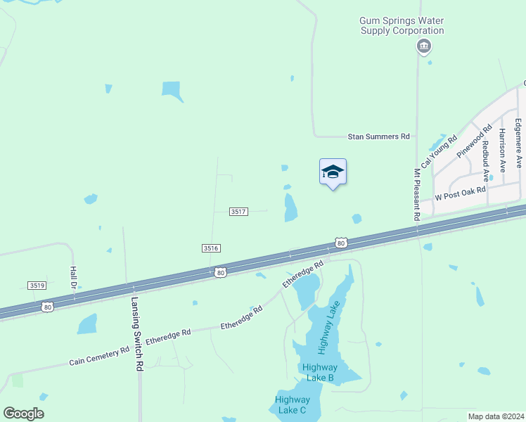 map of restaurants, bars, coffee shops, grocery stores, and more near 126 Heather Lane in Longview