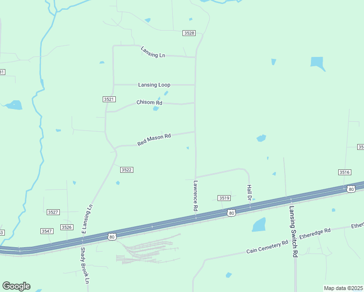 map of restaurants, bars, coffee shops, grocery stores, and more near 6044 Red Mason Road in Longview