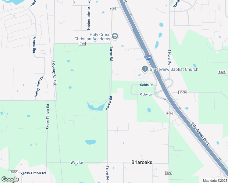 map of restaurants, bars, coffee shops, grocery stores, and more near 1537 Tarver Road in Burleson
