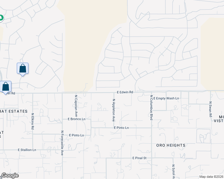 map of restaurants, bars, coffee shops, grocery stores, and more near 61814 East Border Rock Road in Tucson