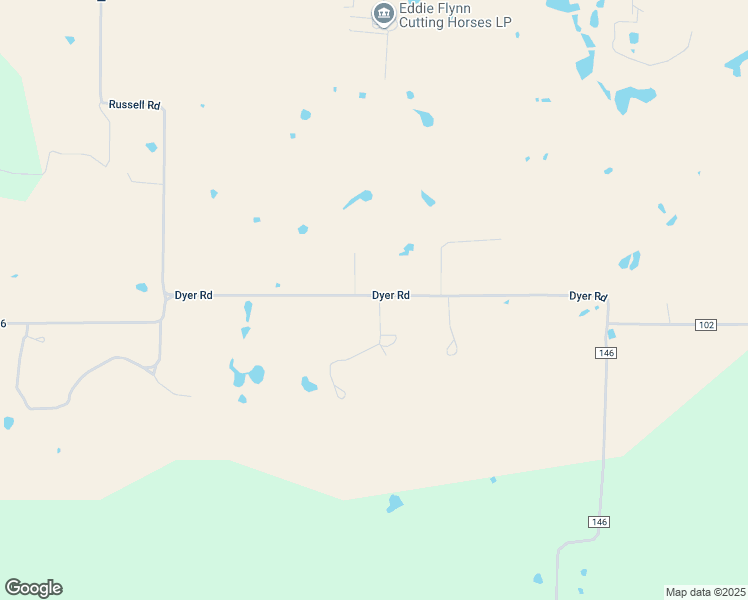map of restaurants, bars, coffee shops, grocery stores, and more near Dyer Road in Lipan