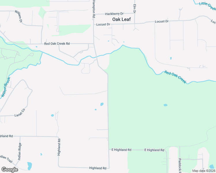 map of restaurants, bars, coffee shops, grocery stores, and more near 3701-3799 South Hampton Road in Oak Leaf