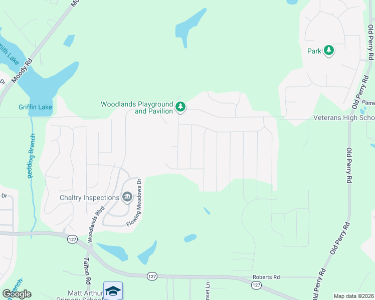 map of restaurants, bars, coffee shops, grocery stores, and more near 106 Hollowwood Way in Perry