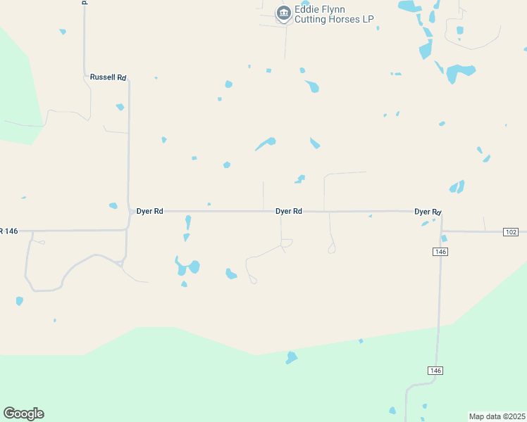 map of restaurants, bars, coffee shops, grocery stores, and more near Dyer Road in Lipan