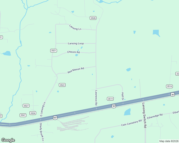 map of restaurants, bars, coffee shops, grocery stores, and more near 6044 Red Mason Road in Longview