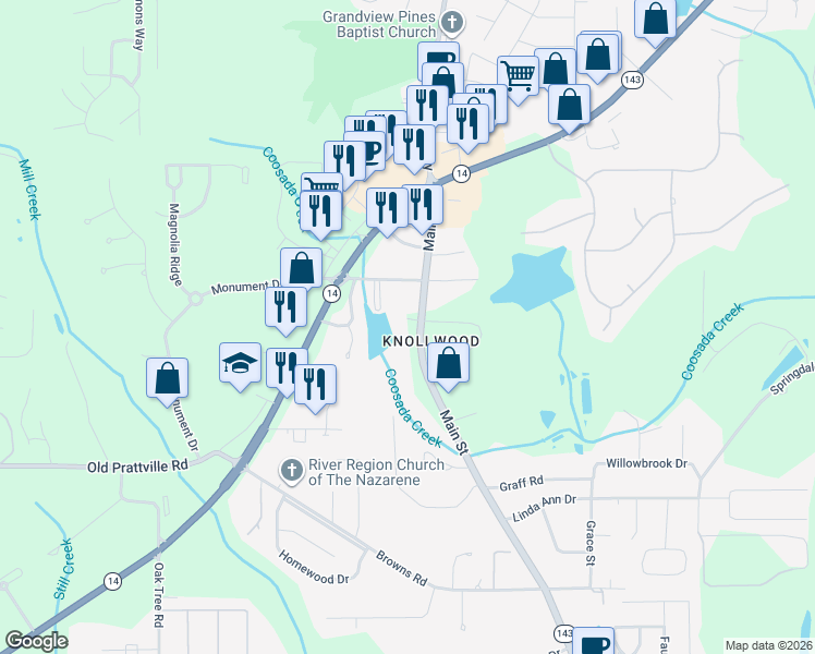 map of restaurants, bars, coffee shops, grocery stores, and more near 5773-5781 Main Street in Millbrook