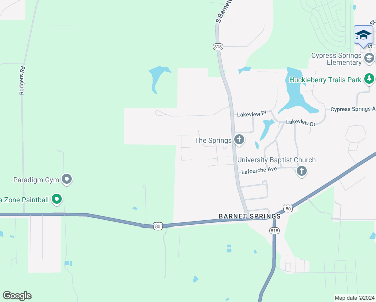 map of restaurants, bars, coffee shops, grocery stores, and more near 3505 Evelyn Circle in Ruston