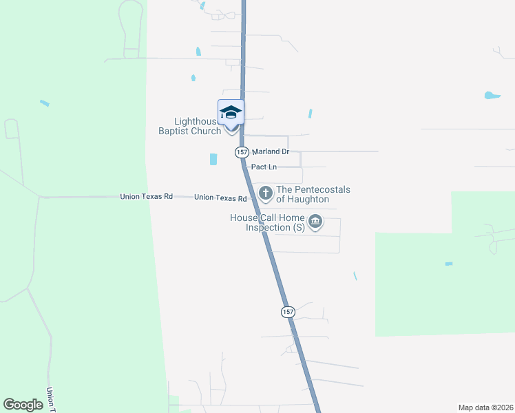 map of restaurants, bars, coffee shops, grocery stores, and more near 15 Owl Lane in Haughton