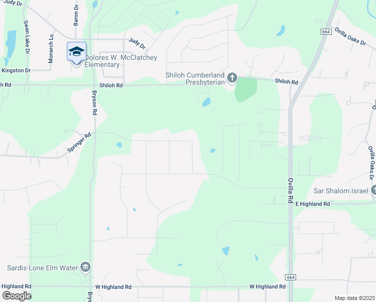 map of restaurants, bars, coffee shops, grocery stores, and more near 2741 Springwood Lane in Midlothian