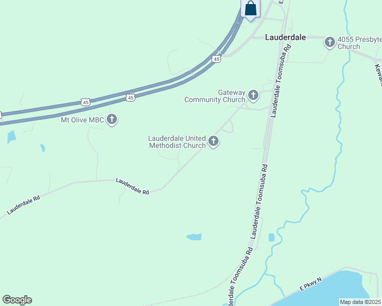 map of restaurants, bars, coffee shops, grocery stores, and more near 3615 Lauderdale Road in Lauderdale
