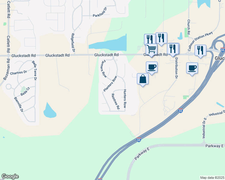 map of restaurants, bars, coffee shops, grocery stores, and more near 112 Raintree Rd in Madison