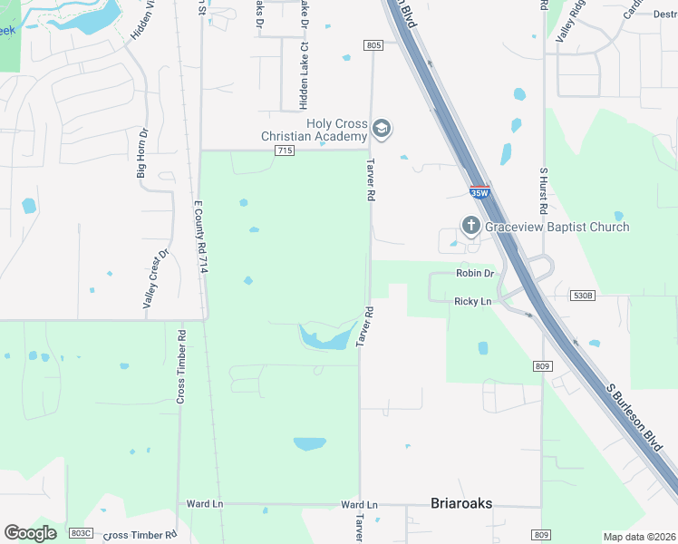 map of restaurants, bars, coffee shops, grocery stores, and more near 1537 Tarver Road in Burleson