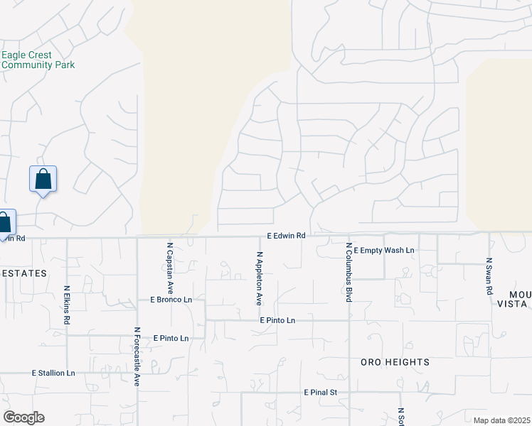 map of restaurants, bars, coffee shops, grocery stores, and more near 61814 East Border Rock Road in Tucson