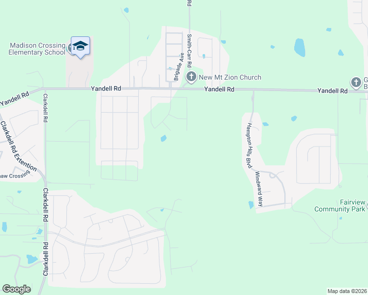 map of restaurants, bars, coffee shops, grocery stores, and more near 416 Yandell Road in Canton