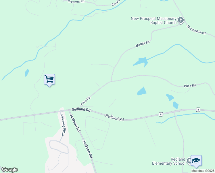 map of restaurants, bars, coffee shops, grocery stores, and more near 314 Price Road in Wetumpka