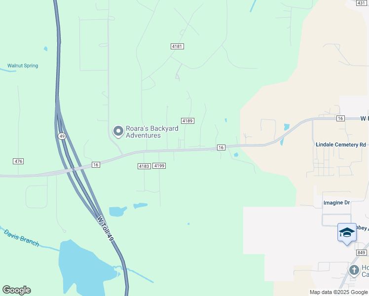 map of restaurants, bars, coffee shops, grocery stores, and more near 16011 Farm to Market 16 in Lindale
