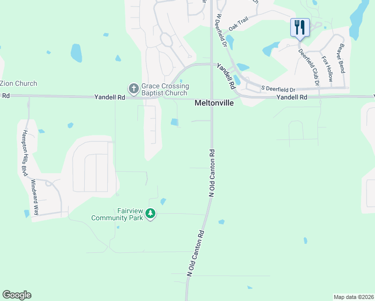 map of restaurants, bars, coffee shops, grocery stores, and more near 1573 Highway 43 South in Canton