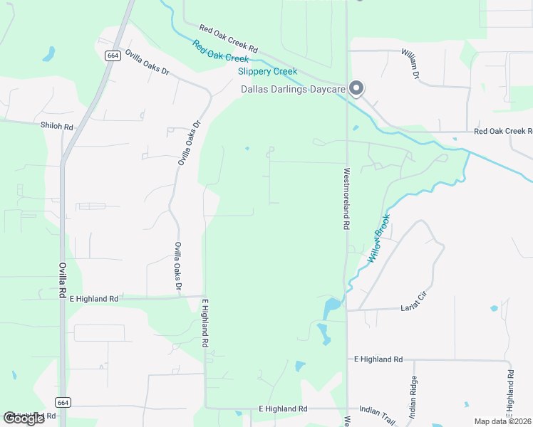 map of restaurants, bars, coffee shops, grocery stores, and more near 906 Slippery Elm Drive in Red Oak